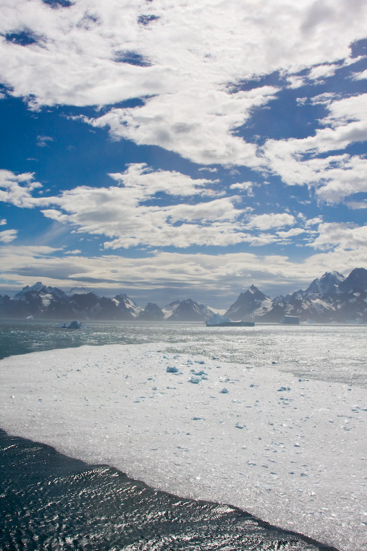 Peaks Of South Georgia And Brash Ice